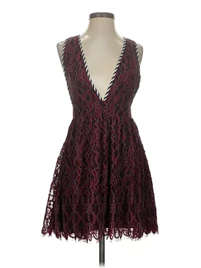 Pre-owned Nbd Cocktail Dress In Burgundy