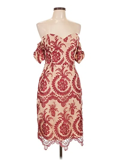 Pre-owned Nbd Cocktail Dress In Burgundy