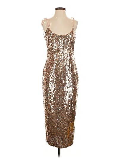 Pre-owned Nbd Cocktail Dress In Gold