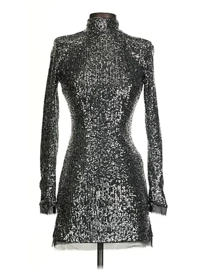 Pre-owned Nbd Cocktail Dress In Silver