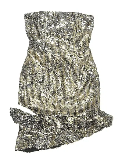 Pre-owned Nbd Cocktail Dress In Silver