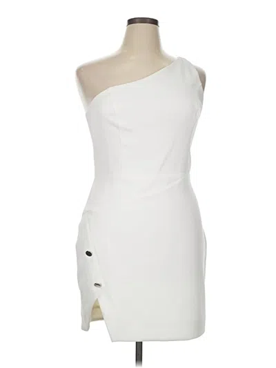 Pre-owned Nbd Cocktail Dress In White