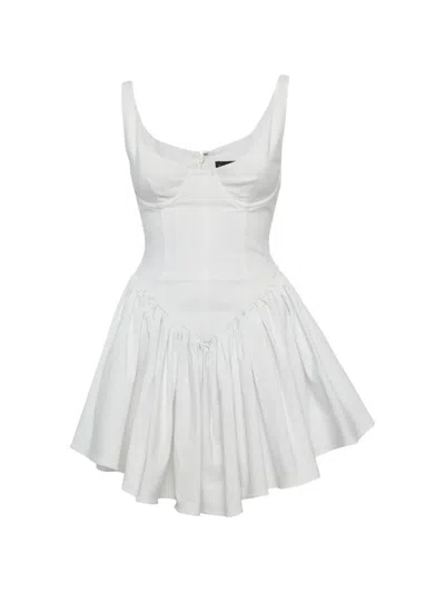 Pre-owned Nbd Corset-style Mini Dress In White