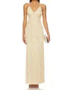 Nbd Cozette Maxi Dress In Sand In Beige