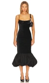 Nbd Dahlia Midi Dress In Black
