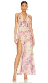Nbd Divya Maxi Dress In Patchwork Multi