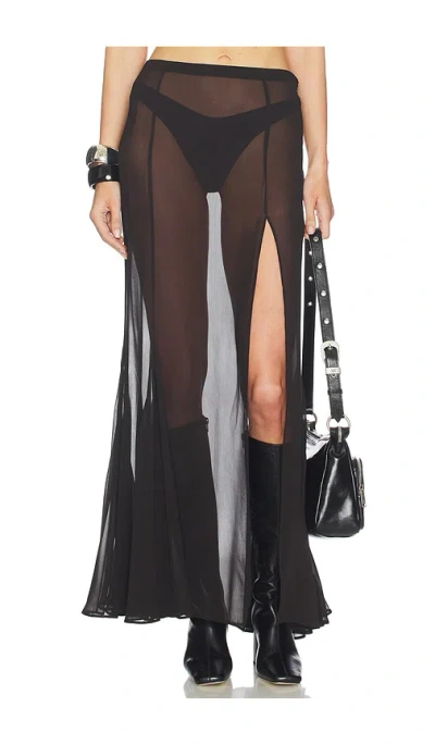 Nbd Eden Maxi Skirt In Black