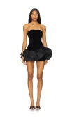 Nbd Ella Strapless Ruffle Dress In 블랙