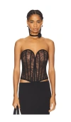 Nbd Elliot Corset Top In Black