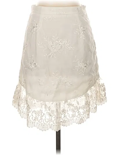 Pre-owned Nbd Formal Skirt In Ivory