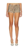 Nbd Gaia Shorts In Metallic Gold