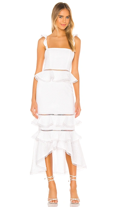 Nbd Haze Midi Dress In Ivory