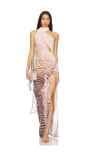 Nbd Imani Maxi Dress In Imani Zebra
