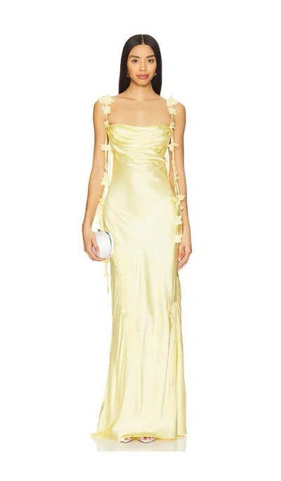 Nbd Inaya Gown In 黄油黄