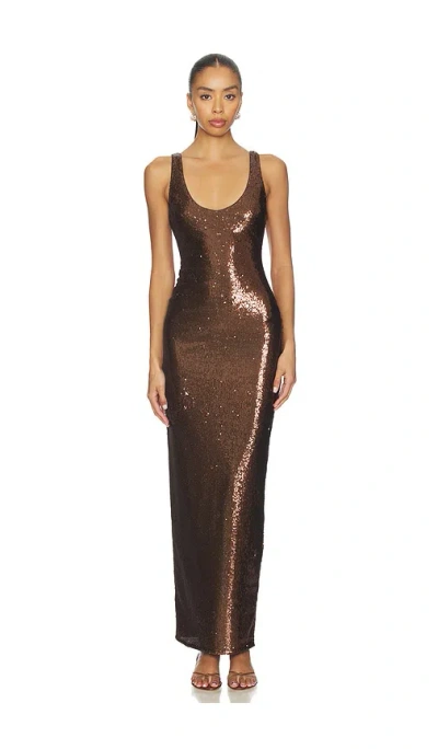 Nbd Janhvi Maxi Dress In Brown