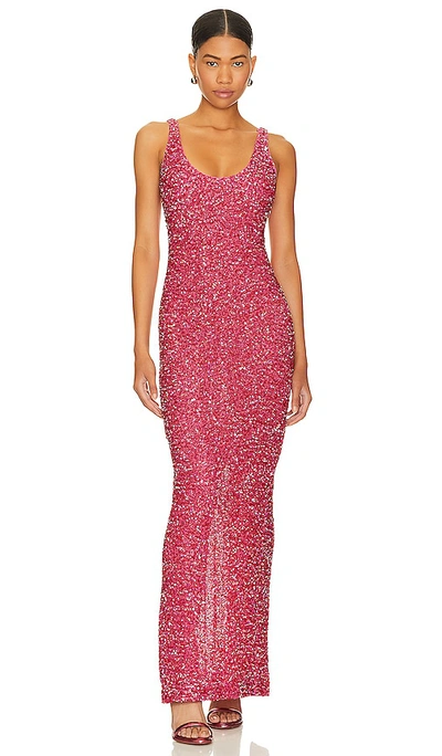 Nbd Janhvi Maxi Dress In Hot Pink