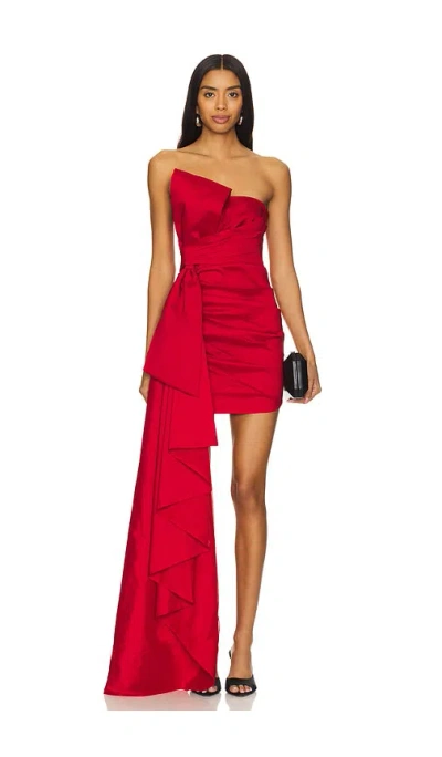 Nbd Jasmeet Mini Dress In 다크 레드