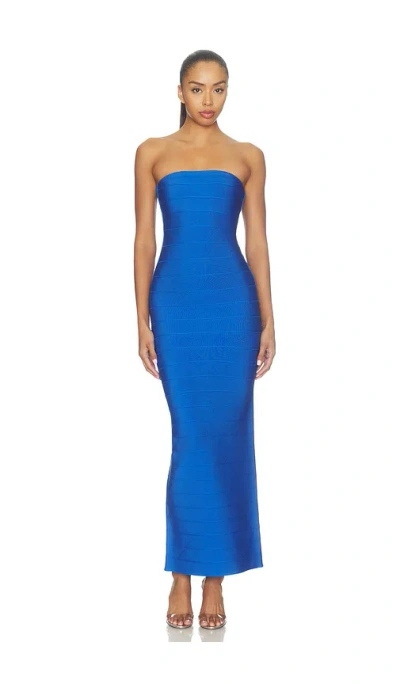 Nbd Kirstyn Strapless Maxi Tube Dress In Blue