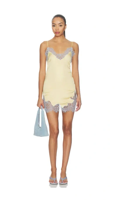 Nbd Komal Mini Dress In 옐로우 & 블루
