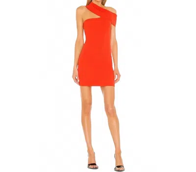 Nbd Lanna Dress One Shoulder Bodycon Mini Dress In Orange