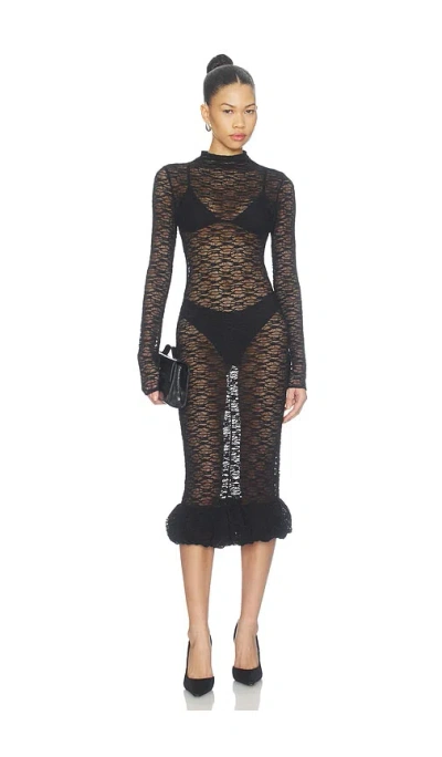 Nbd Meghna Midi Dress In Black