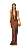Nbd Naila Gown In Brown