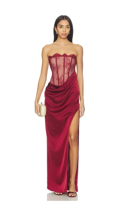 Nbd Nalani Maxi Dress In Burgundy