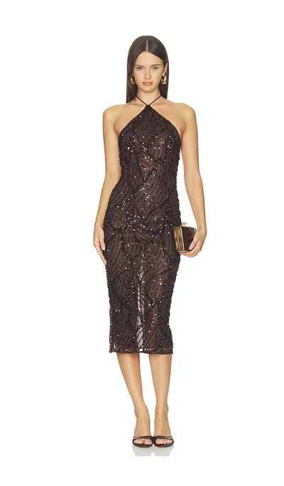 Nbd Nasreen Midi Dress In Brown