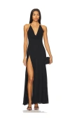 Nbd Nathalia Gown In 블랙