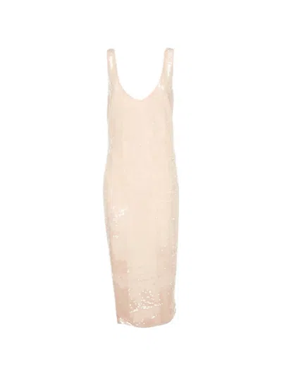 Pre-owned Nbd Nicole Sequin-embellished Midi Dress In Pink