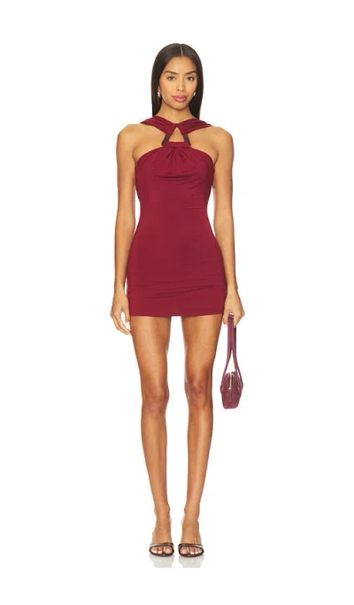 Nbd Petra Mini Dress In Burgundy