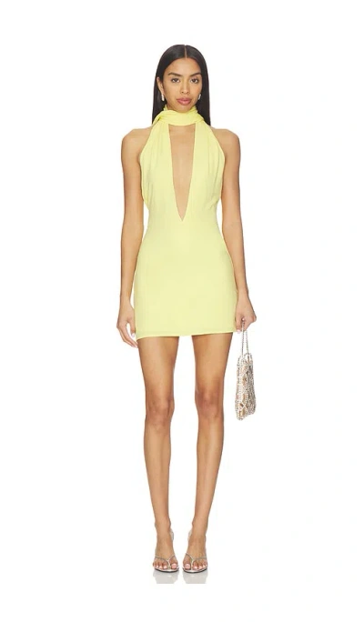 Nbd Phoebe Mini Dress In Yellow