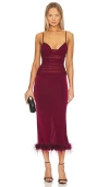 Nbd Rhiannon Midi Dress In Oxblood Red