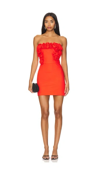 Nbd Riya Mini Dress In Red Orange