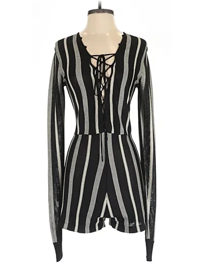 Pre-owned Nbd Romper In Black