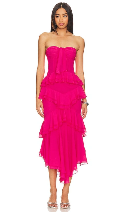 Nbd Sarita Gown In Lipstick Pink