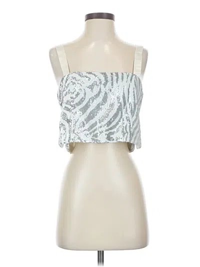Pre-owned Nbd Sleeveless Blouse In Silver