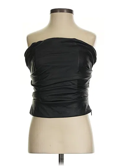 Pre-owned Nbd Sleeveless Top Black Strapless Neckline Tops