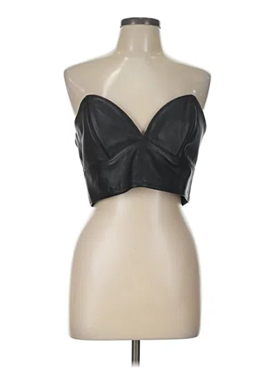 Pre-owned Nbd Sleeveless Top Black Strapless Neckline Tops