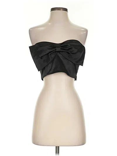 Pre-owned Nbd Sleeveless Top Black Strapless Neckline Tops
