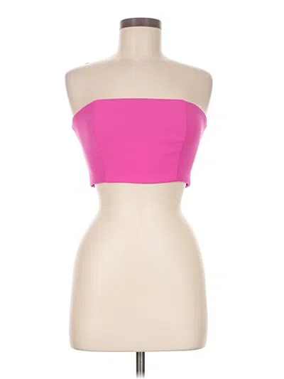 Pre-owned Nbd Sleeveless Top Pink Strapless Neckline Tops
