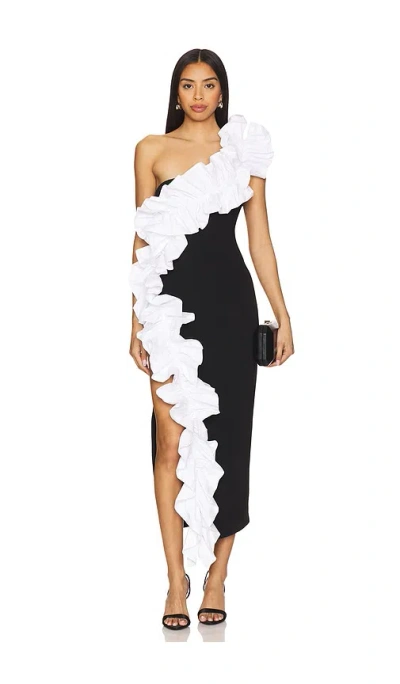 Nbd The Sapphira Midi Dress In 黑色、白色