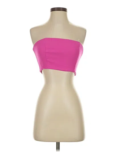 Pre-owned Nbd Tube Top Pink Strapless Neckline Tops
