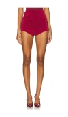 Nbd Twilight Shorts In Burgundy