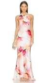 Nbd X Bridget Nessta Gown In 粉红碎花