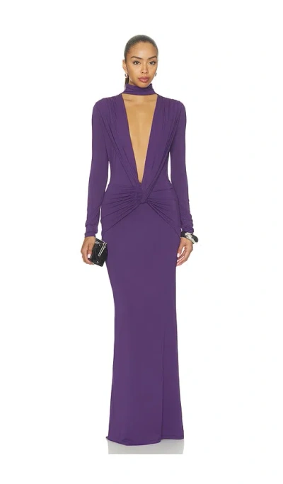 Nbd X Hannah Lizzy Komolika Gown In Purple