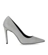 Ncub Gaba Silver Glitter Pump In Silver
