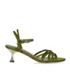 Ncub Mamy Green Heeled Sandal In Green