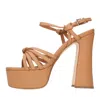 Ncub Sandals Flesh-colored In Marrone Marroni