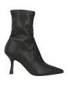 Ncub Woman Ankle Boots Black Size 5 Textile Fibers